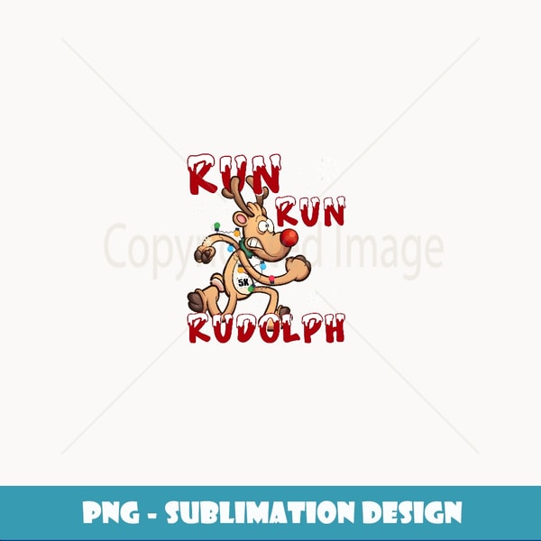 Run Run Rudolph Sign Christmas 5K Run Run Rudolph Holiday eam Running Outfit - Vi | Inspire ...