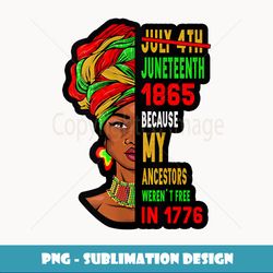 Womens July 4th Juneteenth 1865 Present for African American - Creative Sublimation PNG Download