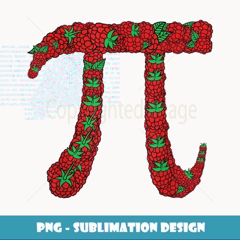 Pi made of Raspberries Pi Day & Math Lover Gift - High-Quality PNG Sublimation Download