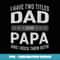Graphic 365 I Have Two Titles Dad & Papa Fathers Day - Unique Sublimation PNG Download