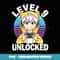 Level 9 Unlocked Boys Anime Video Gamer 9th Birthday Boy - Unique Sublimation PNG Download