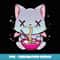 Kawaii Japanese Anime Cat Ramen Creepy Pastel Goth - Stylish Sublimation Digital Download