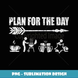 plan for the day fun barbeque grilled meat bbq lover graphic - premium png sublimation file