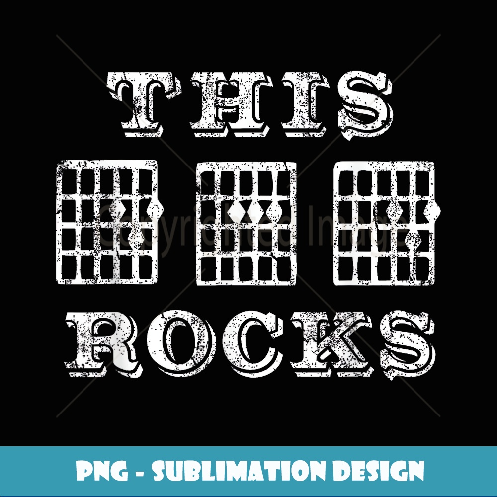This Guitar Dad Rocks Music Notes Fathers Day Gift - Unique Sublimation PNG Download