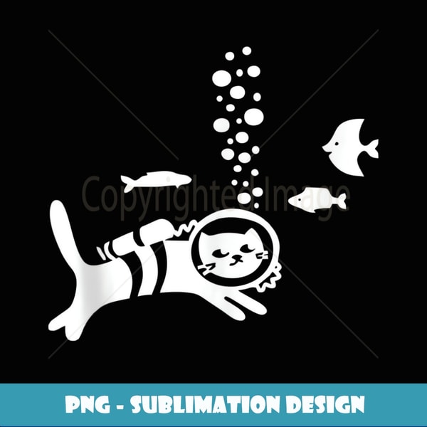 Scuba Cat Sticker Scuba Diving Cat Snorkeling - PNG Sublimation Digital Downlo | Inspire ...