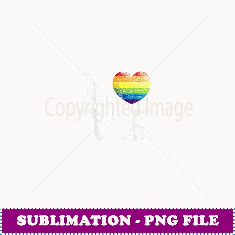 LGBTQ Love Rainbow Flag Pride Month Valentines Day LGBT - Aesthetic Sublimation Digital File