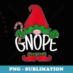 gnope tomte garden gnome scandinavian sweden nope not today - retro png sublimation digital download