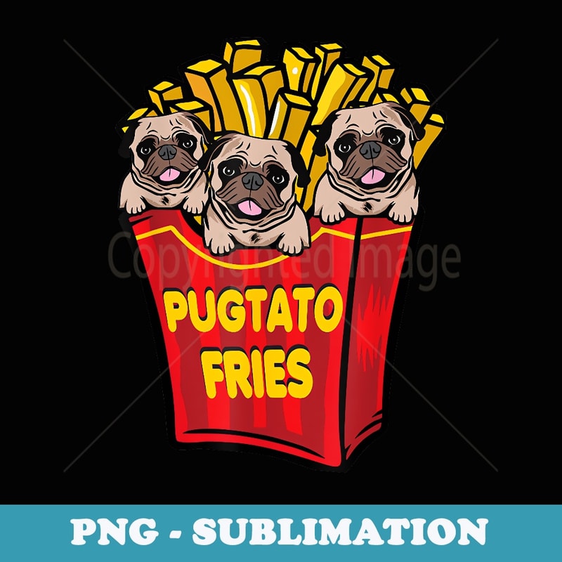 Pugtato, Funny Dog Potato, Dog Lover, Puglie - Elegant Sublimation PNG Download