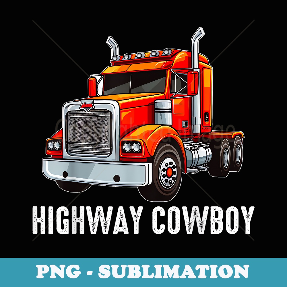 Truck Driver Trucker Men Dad Husband Trucking Semi Trailer - Exclusive PNG Sublimation Download