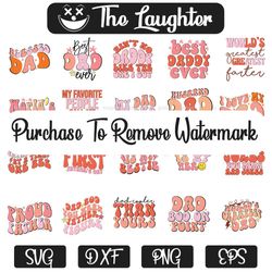 best dad ever groovy bundle svg