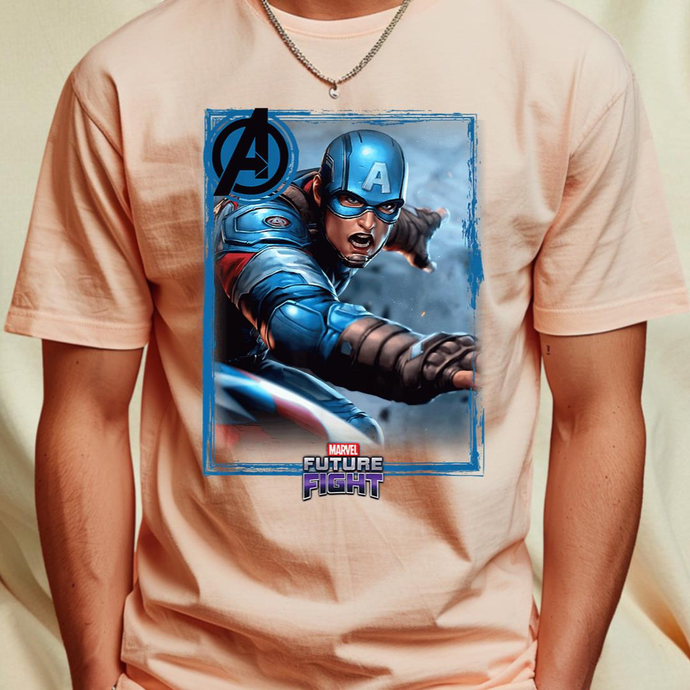 Marvel Future Fight Captain America Portrait Graphic T-Shirt T-Shirt 231_T-Shirt_File PNG.jpg