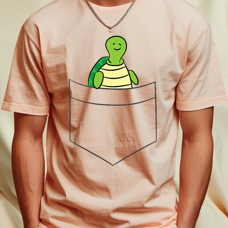 Sea Turtle Cartoon Green Turtle In A Pocket Sea Turtle T-Shirt 458_T-Shirt_File PNG.jpg