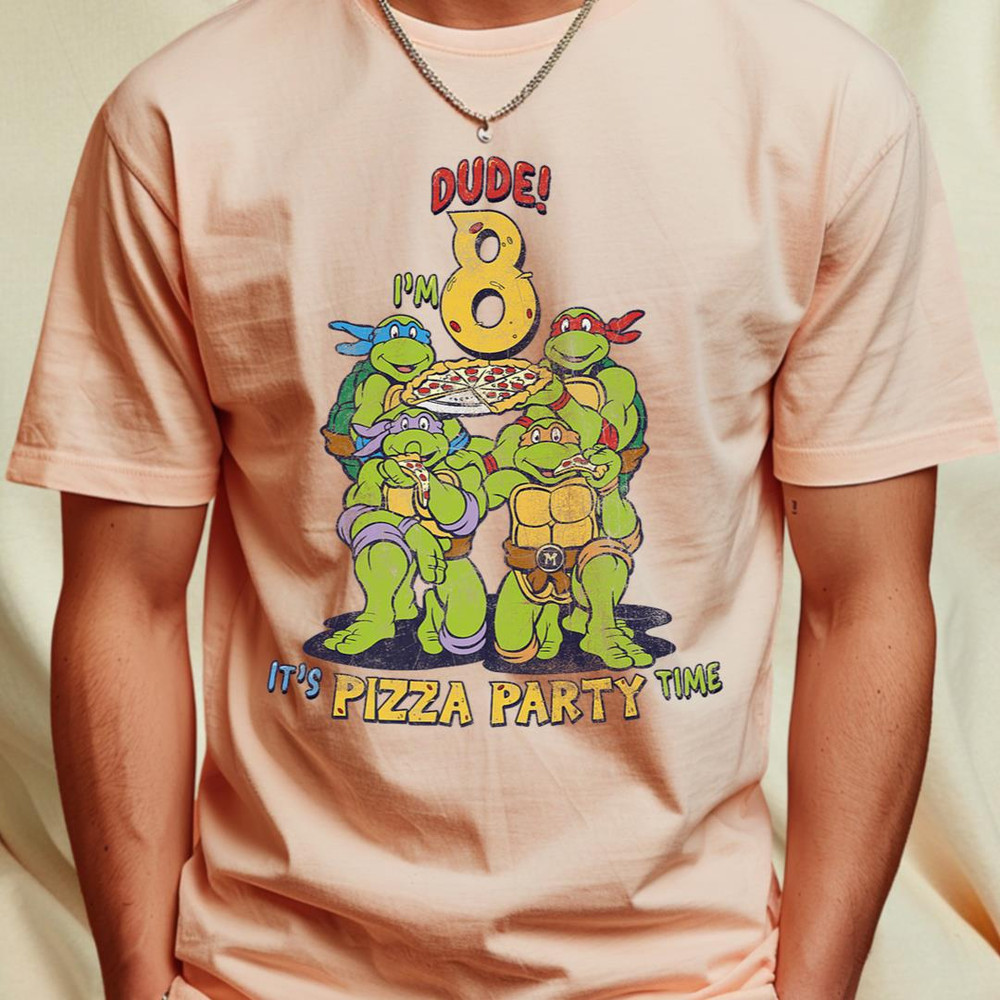Teenage Mutant Ninja Turtles I'm 8 Dude Pizza Birthday Party Premium T-Shirt 313_T-Shirt_File PNG.jpg