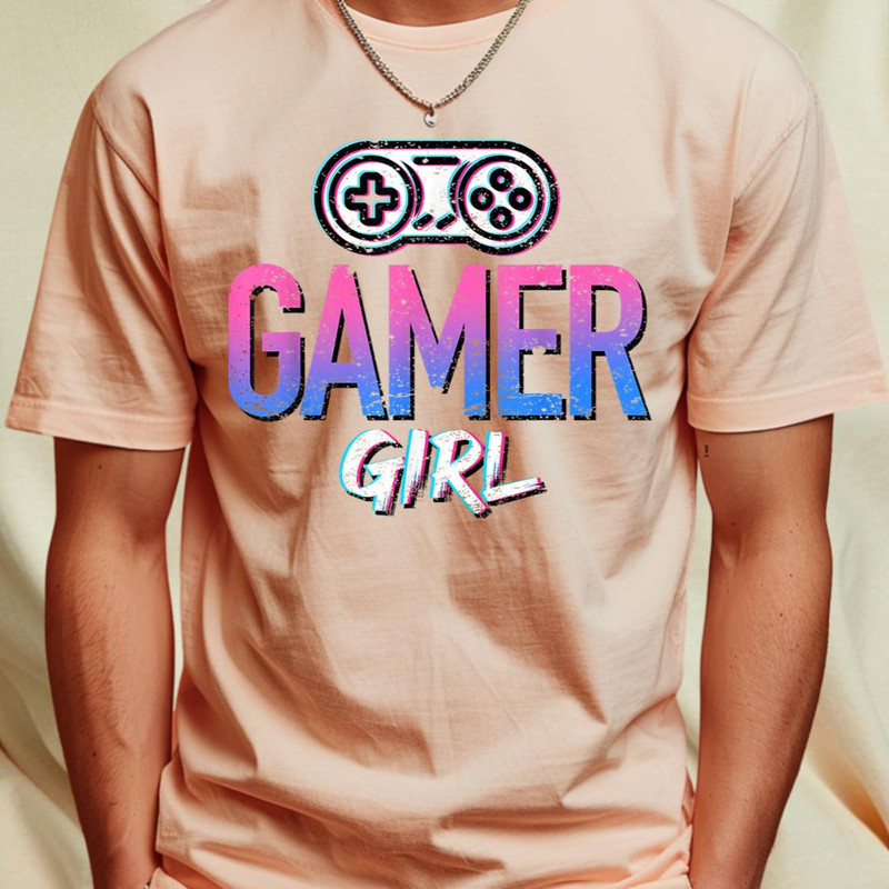 Gamer Girl Cute Gaming Controller Design - Girl Gamer Gift T-Shirt 390_T-Shirt_File PNG.jpg