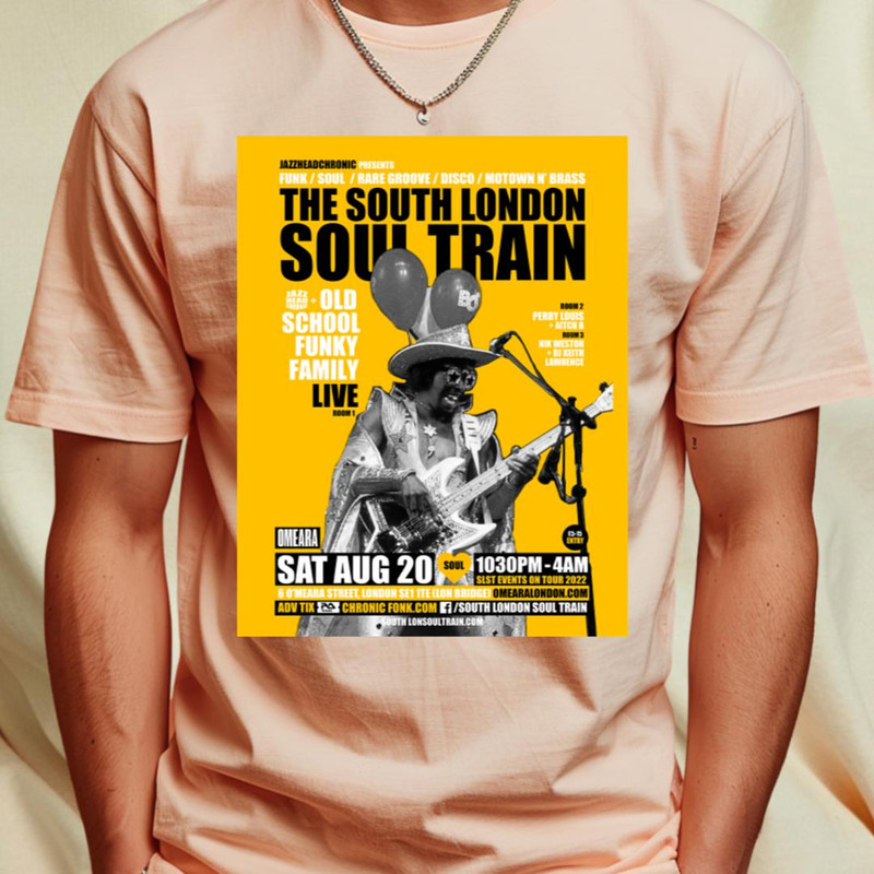 POSTER - THE SOUTH LONDON - SOUL TRAIN - OLD SCHOLL FUNKY FAMILY T-Shirt_T-Shirt_File PNG.jpg