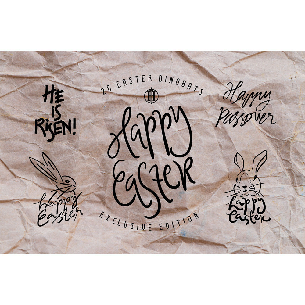 Happy Easter Dingbats Font 5