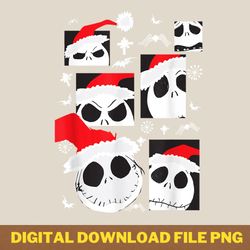 disney holiday jack skellington santa t-shirt.png png, jack skellington png, jack skellington digital png files