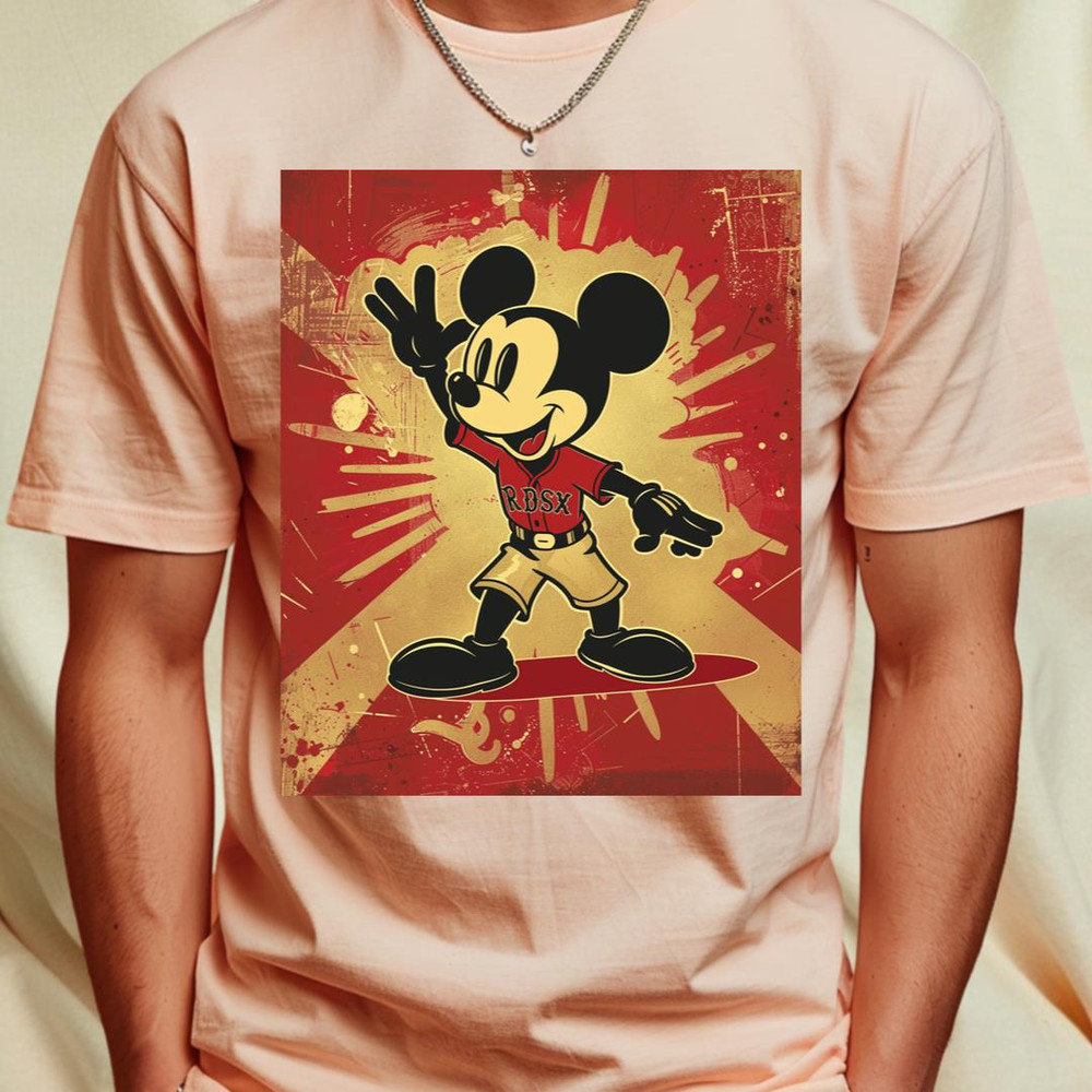 Micky Mouse Vs Boston Red Sox logo (225)_T-Shirt_File PNG.jpg