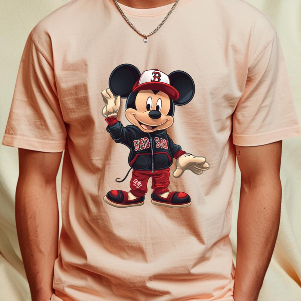 Micky Mouse Vs Boston Red Sox logo (256)_T-Shirt_File PNG.jpg