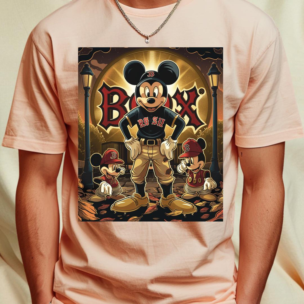 Micky Mouse Vs Boston Red Sox logo (300)_T-Shirt_File PNG.jpg