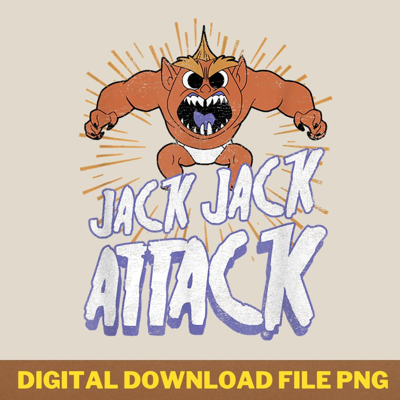 Disney Pixar The Incredibles Halloween Jack-Jack Attack T-Shirt.png PNG, Jack Skellington PNG, Jack Skellington Digital Png Files_T-Shirt_File PNG.jpg