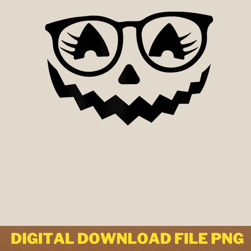 Jack O Lantern Glasses Scary Pumpkin Face Halloween Costume T-Shirt 316.png PNG, Jack Skellington PNG, Jack Skellington Digital Png Files_T-Shirt_File PNG.jpg
