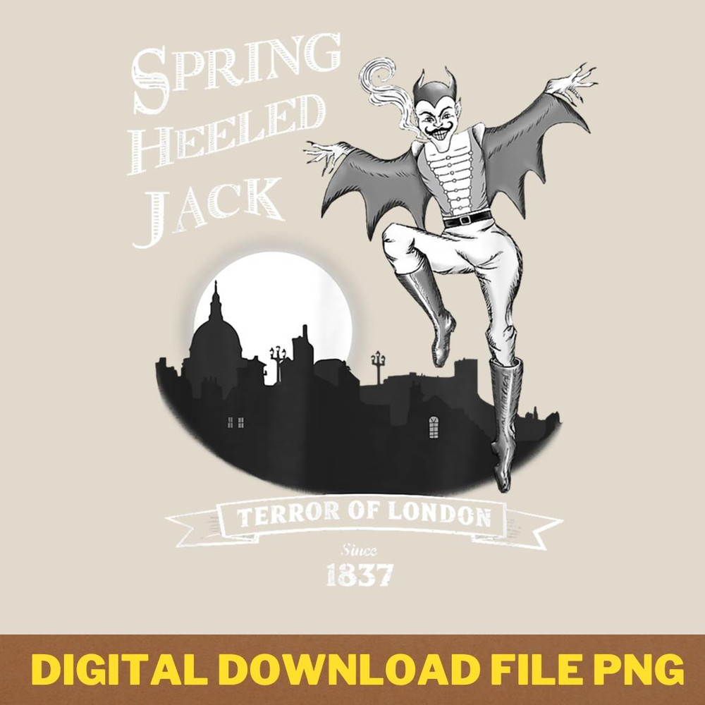Spring Heeled Jack Cryptid Paranormal T-shirt 89.png PNG, Jack Skellington PNG, Jack Skellington Digital Png Files_T-Shirt_File PNG.jpg