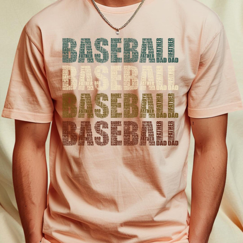 Baseball Dad - Funny Sports Lovers Gift For Papa T-Shirt_T-Shirt_File PNG.jpg