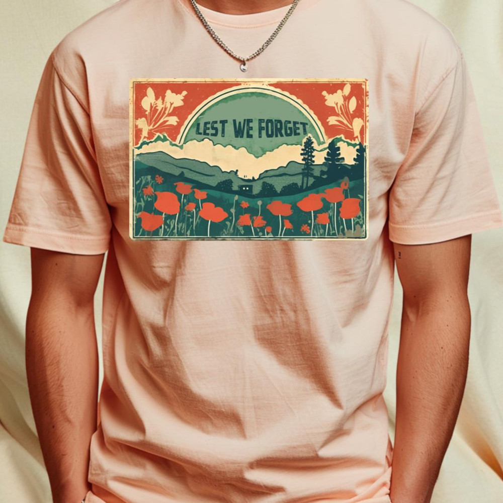 Lest We Forget Aboriginal Australian Anzac Day Remembrance of Soldiers Aussie T-Shirt_T-Shirt_File PNG.jpg