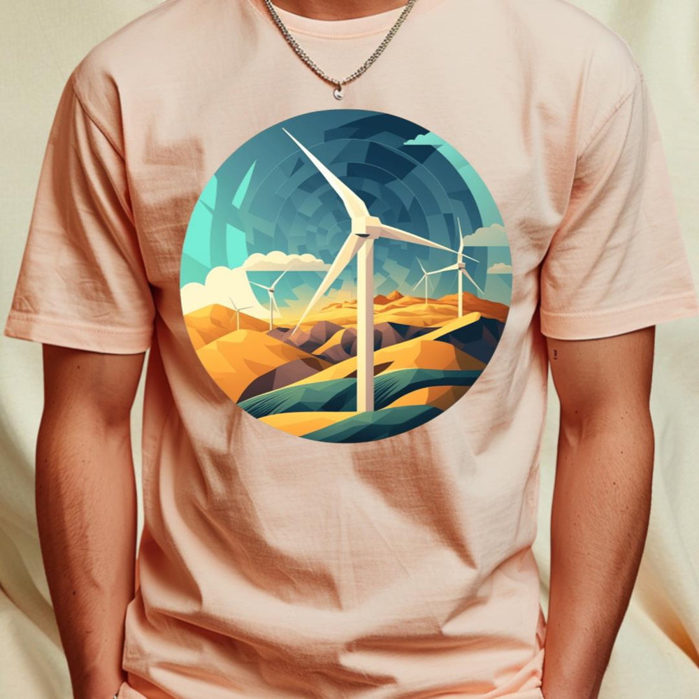 Wind Turbine Park Green Energy T-Shirt_T-Shirt_File PNG.jpg