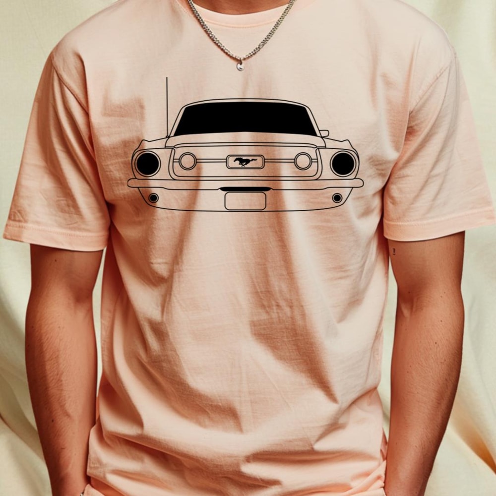 Ford Mustang 67 Black Outline T-Shirt_T-Shirt_File PNG.jpg