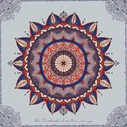 Mandala Indian Style Cross Stitch Pattern PDF