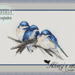 Three Little Birds Cross Stitch Pattern PDF