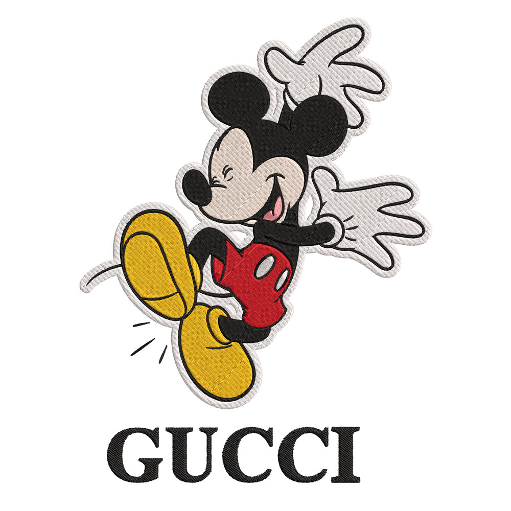 Mickey Joyful Gucci Basic Logo Embroidery Design Download File.png