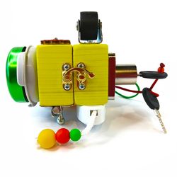 busy cube montessori developmental toy for kids fidget toy baby's first birthday gift fun travel toy wooden toy busy cub