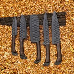 chef knife, chef knife set, bbq knives set with leather kit roll