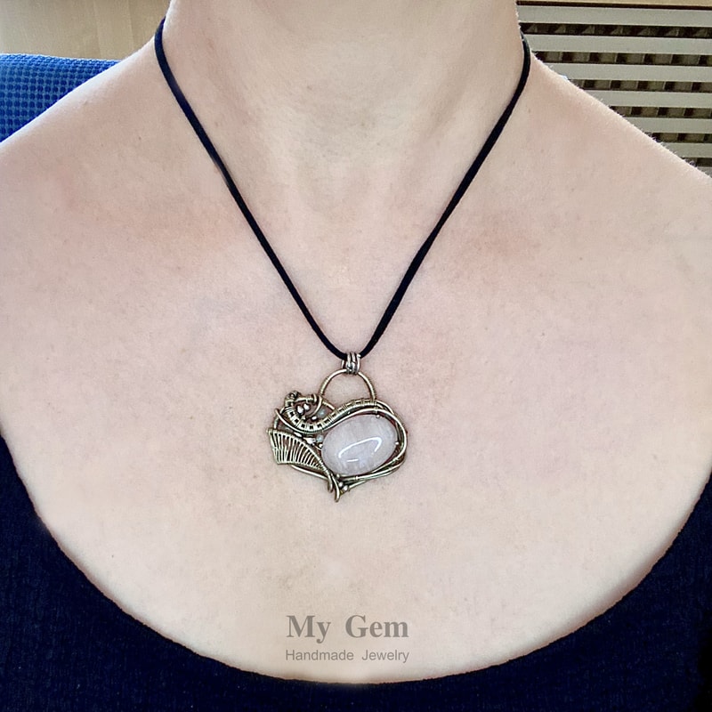 Rose Quartz Heart Pendant Quartz Tenderness 1