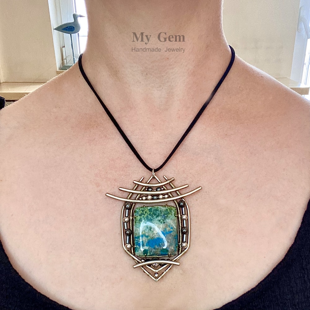 Chrysocolla Pendant 1