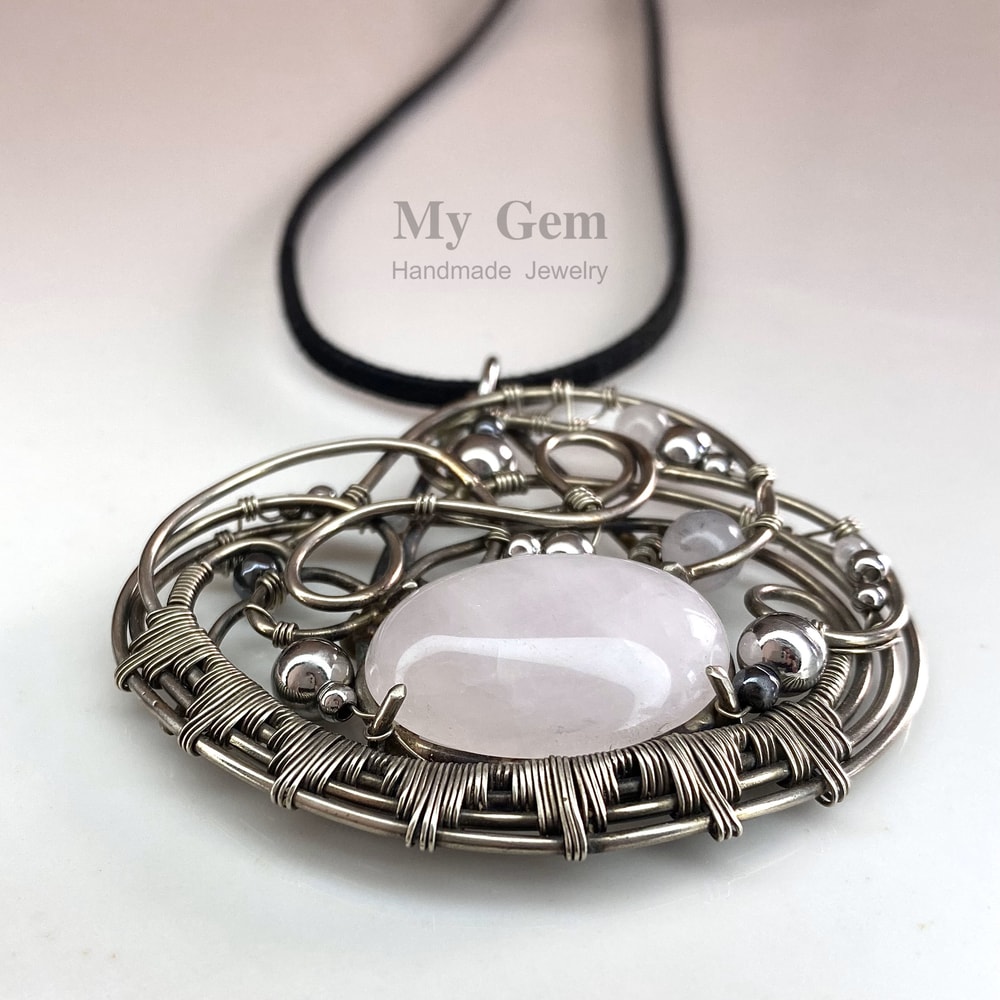 Rose Quartz Pendant Pink Breeze 4