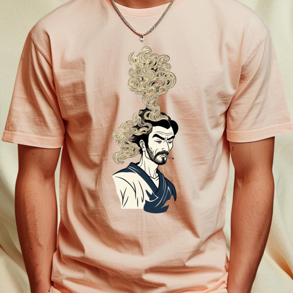 Smoking in Old Japan T-Shirt_T-Shirt_File PNG.jpg