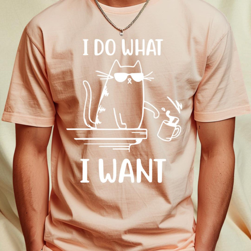 I Do What I Want - Funny Cool Cat T-Shirt_T-Shirt_File PNG.jpg