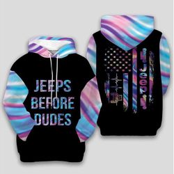 Jeep Us Flag Jeeps Before Dudes Hoodie Design 3D Full Printed Sizes S - 5XL - NABW263