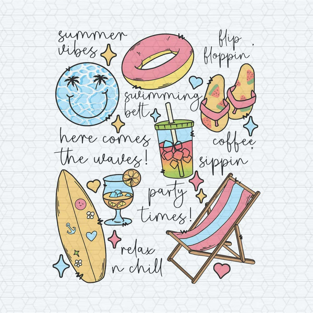 Summer Vibes Flip Floppin Doodles PNG.jpg