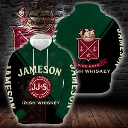 Jameson Irish Whiskey HOODIE/ZIP HOODIE Design 3d Full Printed High Quality NH210