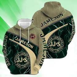 Jameson Irish Whiskey HOODIE/ZIP HOODIE/TSHIRT/SWEATSHIRT/TANK TOP Design 3d Full Printed High Quality NHA78