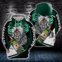 Jameson Irish Whiskey HOODIE/ZIP HOODIE/T-SHIRT Design 3d Full Printed Sizes S - 5XL NHA13