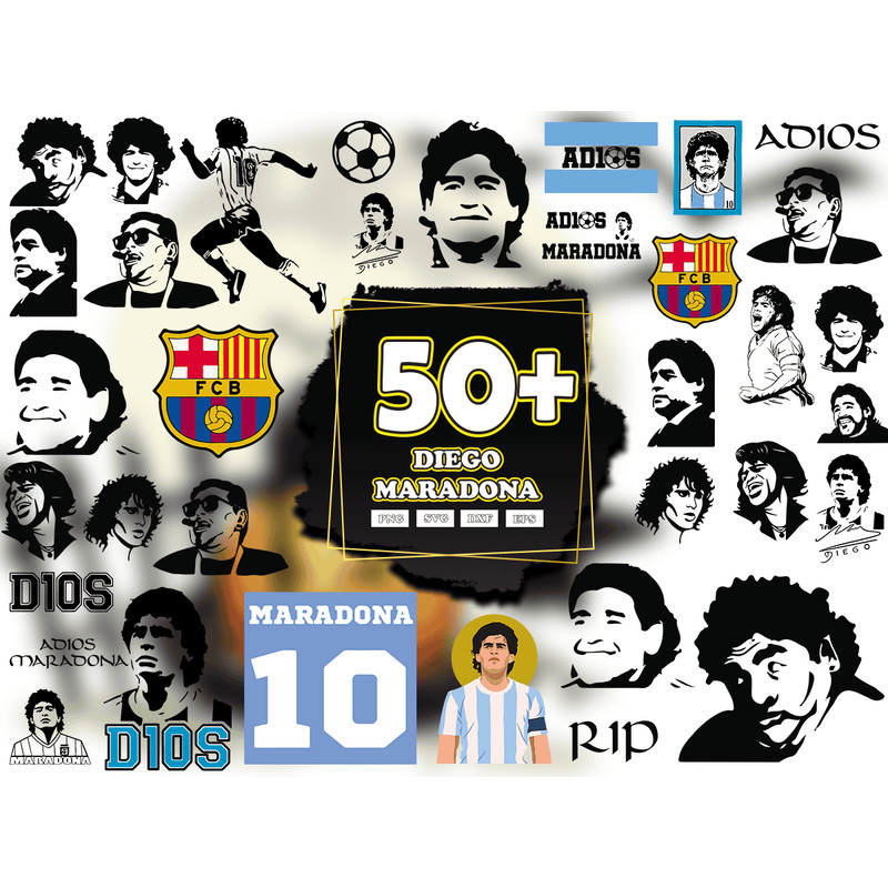 50 Files Diego Maradona Bundle Svg.png