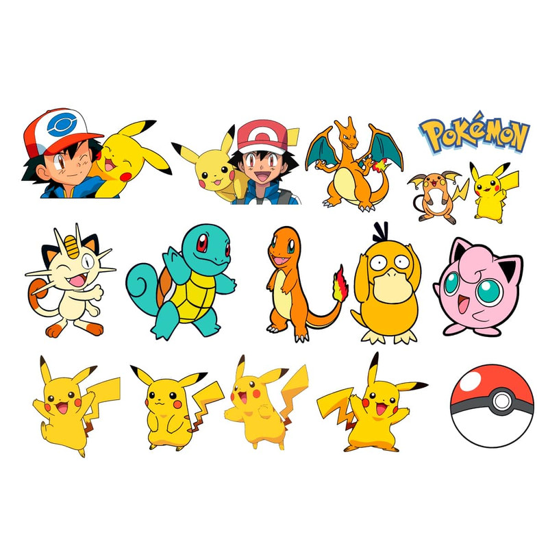 16 Files Pokemon Bundle Svg, Pikachu Movie Cartoon Character Svg, Satoshi Svg, Svg.jpg