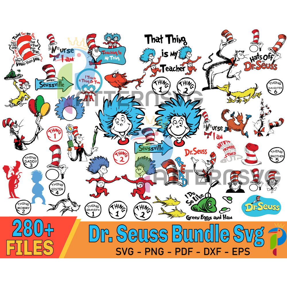 280 Files Dr. Seuss Bundle Svg, Hat Off Seuss Svg, The Cat In The Hat Svg, That Thing Is My teacher Svg.jpg