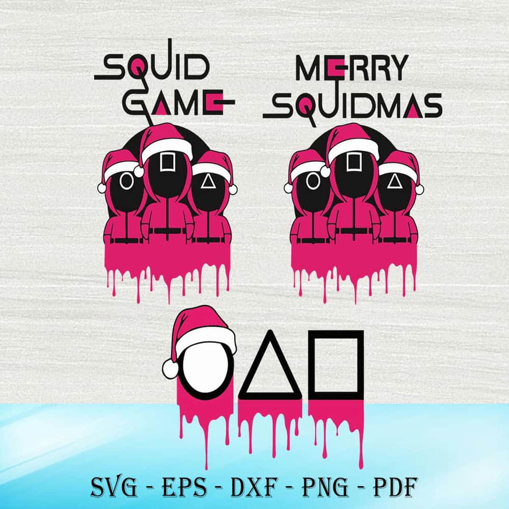 Christmas Squid Game Bundle Svg Digital File, Squid Game Lovers, Christmas Squid Game Svg.jpg
